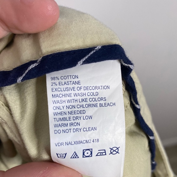 NAUTICA Size 12 Tan Khaki Cropped Casual Capri Pants - Picture 5 of 5